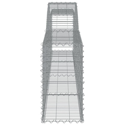 Arched Gabion Baskets 7 pcs 400x30x60/80 cm Galvanised Iron