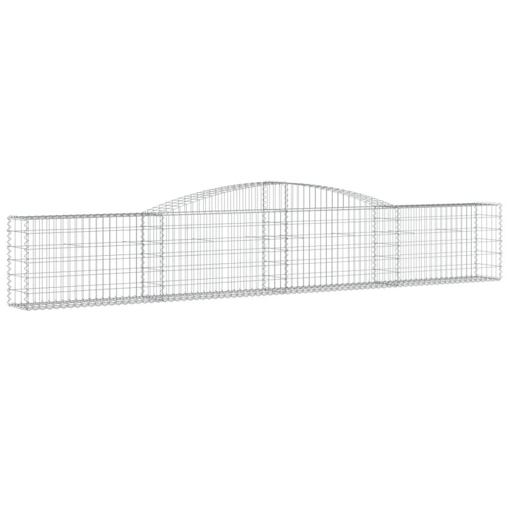 Arched Gabion Baskets 8 pcs 400x30x60/80 cm Galvanised Iron