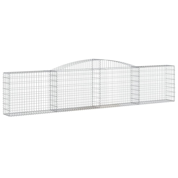 Arched Gabion Baskets 2 pcs 400x30x80/100 cm Galvanised Iron