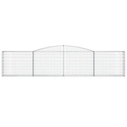 Arched Gabion Baskets 2 pcs 400x30x80/100 cm Galvanised Iron