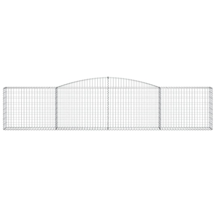 Arched Gabion Baskets 2 pcs 400x30x80/100 cm Galvanised Iron