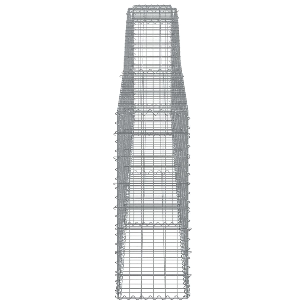 Arched Gabion Baskets 2 pcs 400x30x80/100 cm Galvanised Iron