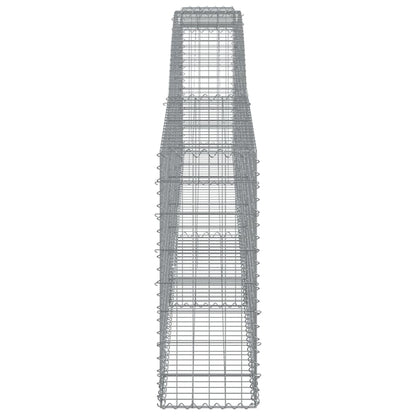 Arched Gabion Baskets 2 pcs 400x30x80/100 cm Galvanised Iron