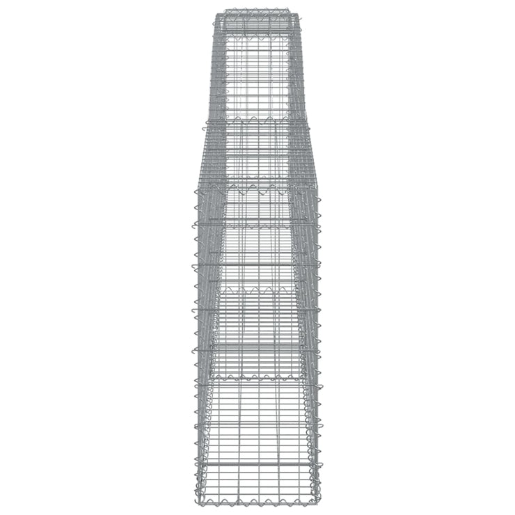 Arched Gabion Baskets 2 pcs 400x30x80/100 cm Galvanised Iron