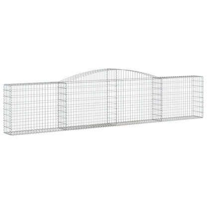 Arched Gabion Baskets 5 pcs 400x30x80/100 cm Galvanised Iron