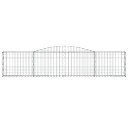 Arched Gabion Baskets 5 pcs 400x30x80/100 cm Galvanised Iron