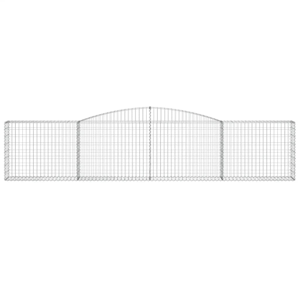 Arched Gabion Baskets 6 pcs 400x30x80/100 cm Galvanised Iron