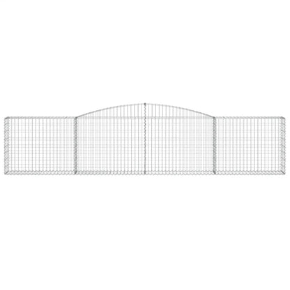 Arched Gabion Baskets 6 pcs 400x30x80/100 cm Galvanised Iron