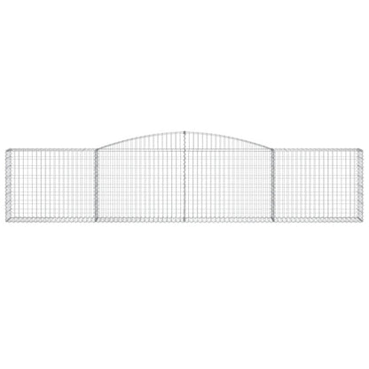 Arched Gabion Baskets 10 pcs 400x30x80/100 cm Galvanised Iron