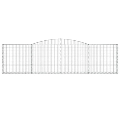Arched Gabion Baskets 7 pcs 400x30x100/120 cm Galvanised Iron