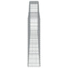 Arched Gabion Baskets 5 pcs 400x30x120/140 cm Galvanised Iron