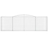 Arched Gabion Baskets 8 pcs 400x30x120/140 cm Galvanised Iron