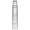 Arched Gabion Baskets 8 pcs 400x30x120/140 cm Galvanised Iron