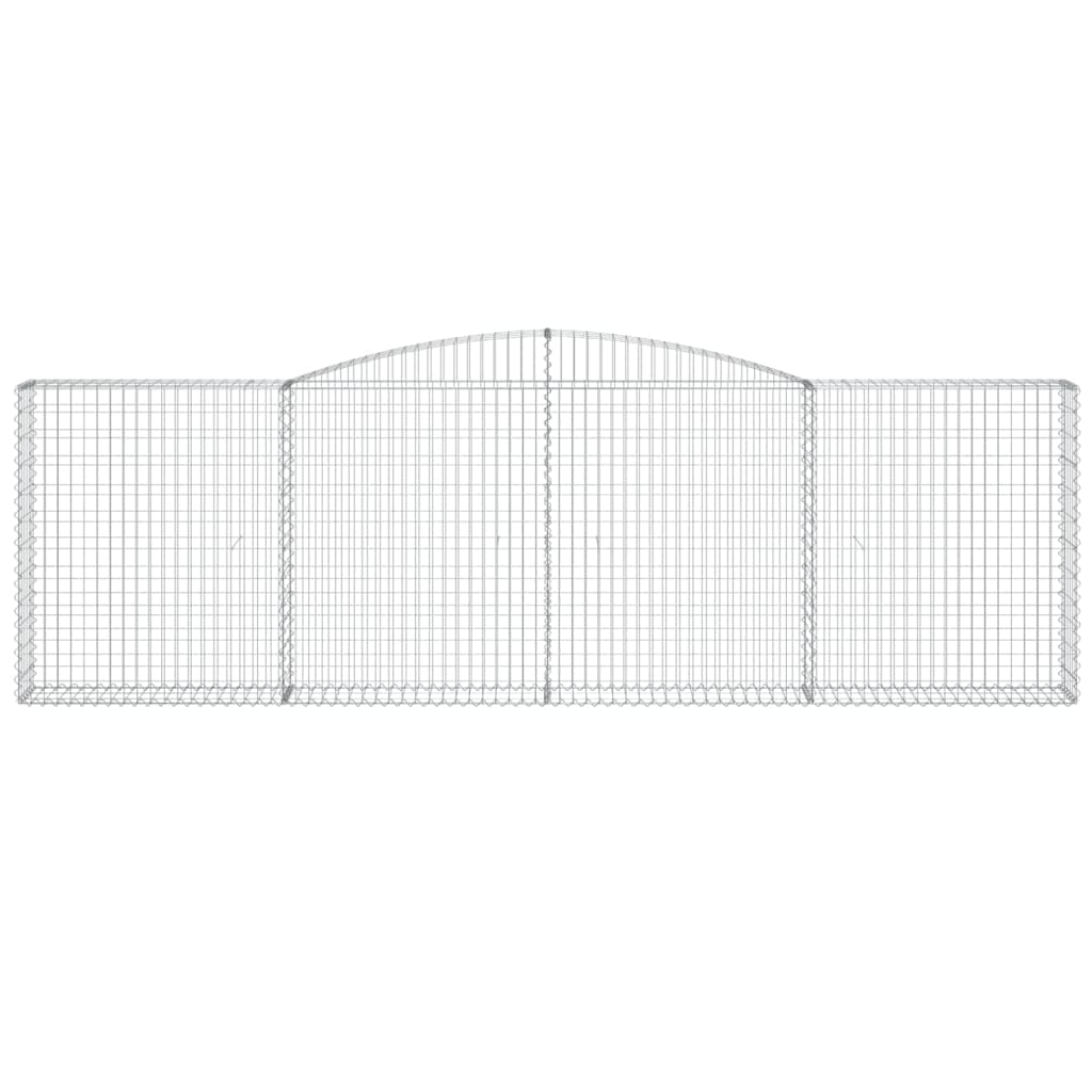 Arched Gabion Baskets 10 pcs 400x30x120/140 cm Galvanised Iron