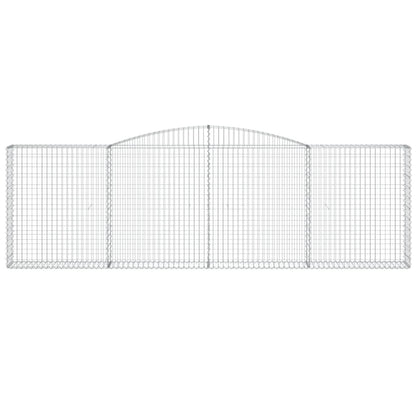 Arched Gabion Baskets 15 pcs 400x30x120/140 cm Galvanised Iron
