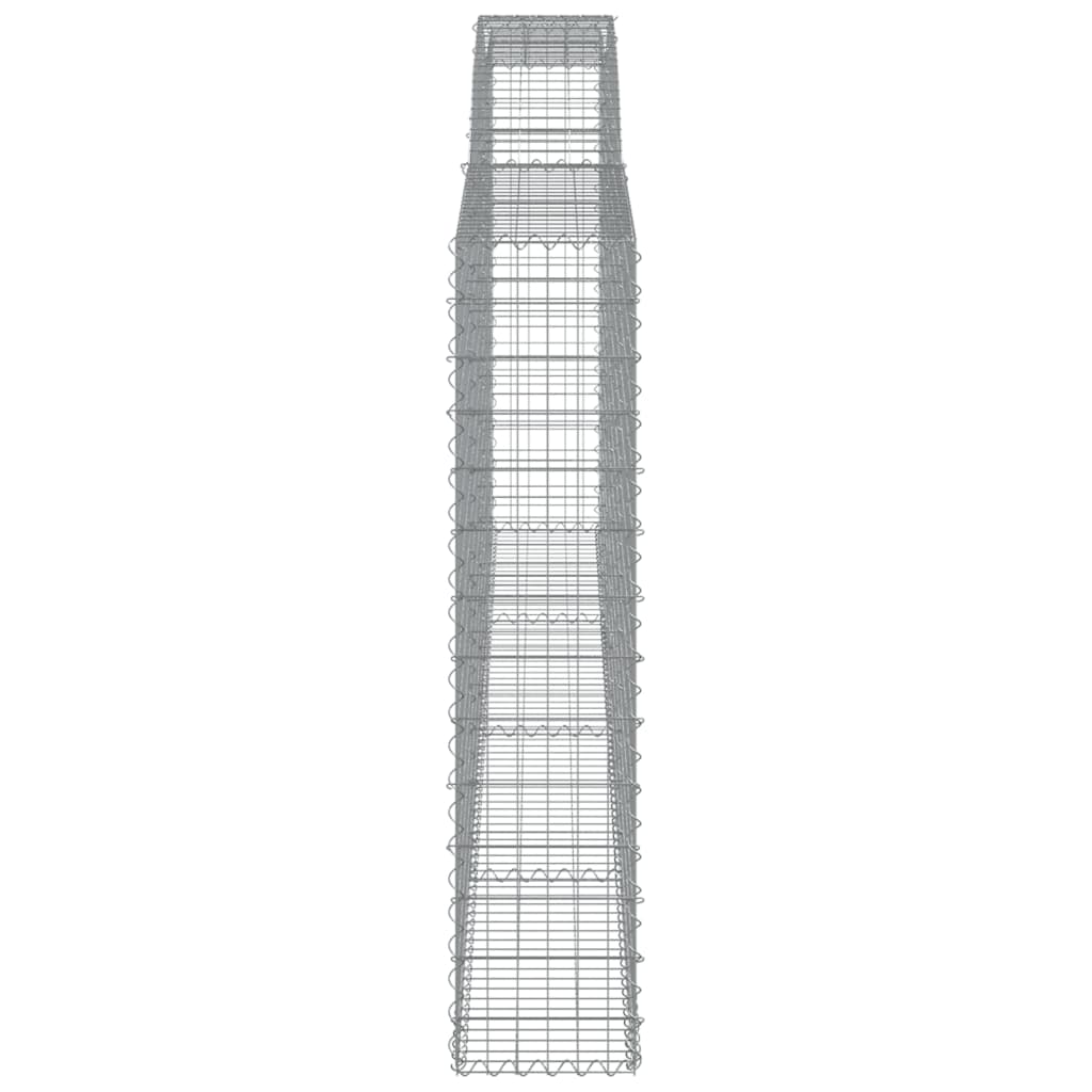 Arched Gabion Baskets 2 pcs 400x30x140/160 cm Galvanised Iron