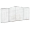 Arched Gabion Baskets 2 pcs 400x30x160/180 cm Galvanised Iron