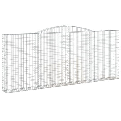 Arched Gabion Baskets 2 pcs 400x30x160/180 cm Galvanised Iron