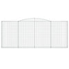 Arched Gabion Baskets 6 pcs 400x30x160/180 cm Galvanised Iron