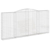 Arched Gabion Baskets 2 pcs 400x30x180/200 cm Galvanised Iron