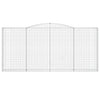 Arched Gabion Baskets 2 pcs 400x30x180/200 cm Galvanised Iron