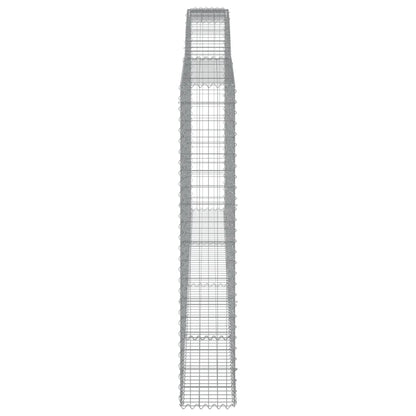 Arched Gabion Baskets 7 pcs 400x30x180/200 cm Galvanised Iron