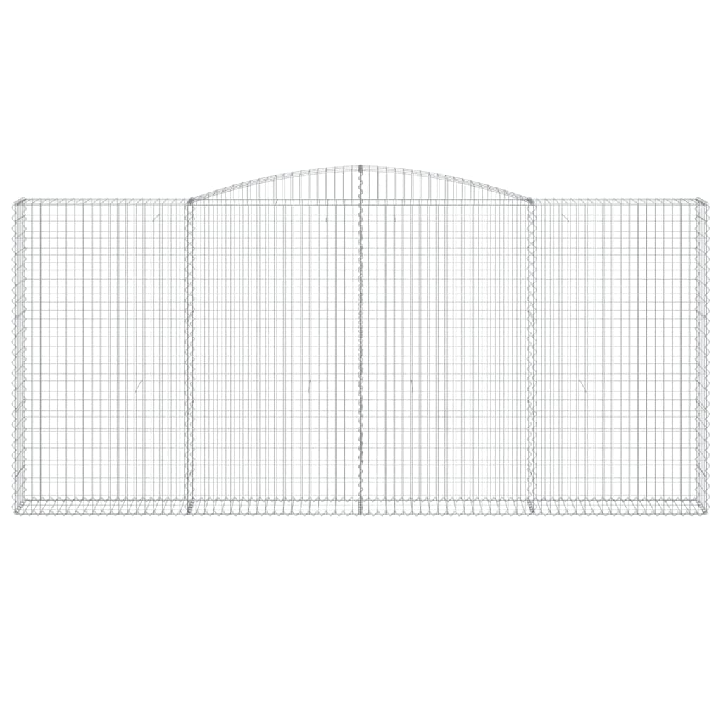 Arched Gabion Baskets 9 pcs 400x30x180/200 cm Galvanised Iron