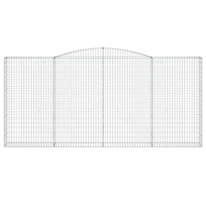 Arched Gabion Baskets 9 pcs 400x30x180/200 cm Galvanised Iron