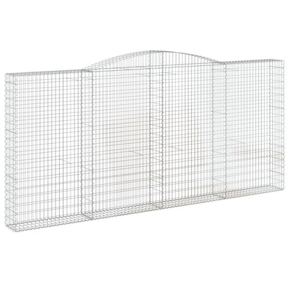 Arched Gabion Baskets 15 pcs 400x30x180/200 cm Galvanised Iron