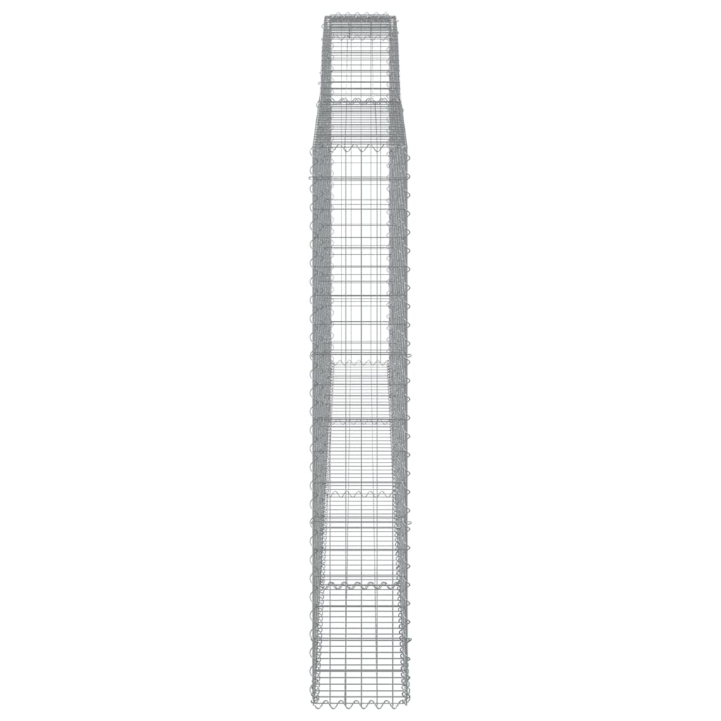 Arched Gabion Baskets 15 pcs 400x30x180/200 cm Galvanised Iron