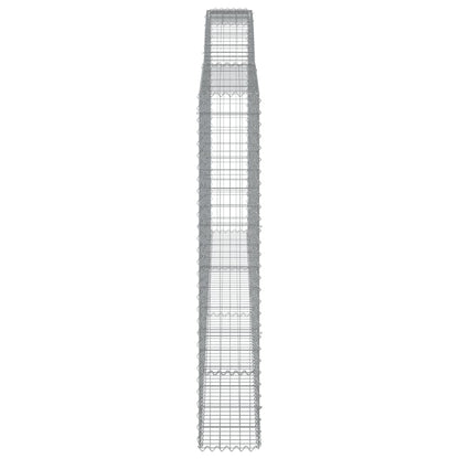 Arched Gabion Baskets 15 pcs 400x30x180/200 cm Galvanised Iron