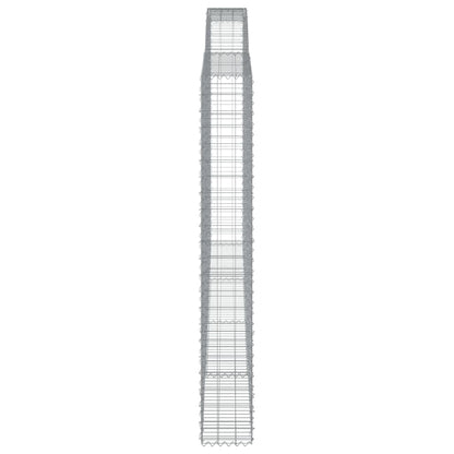 Arched Gabion Baskets 2 pcs 400x30x220/240 cm Galvanised Iron