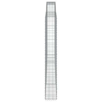 Arched Gabion Baskets 4 pcs 400x30x220/240 cm Galvanised Iron