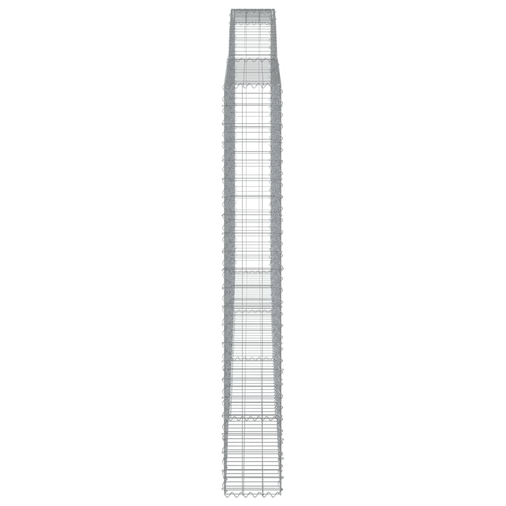 Arched Gabion Baskets 15 pcs 400x30x220/240 cm Galvanised Iron