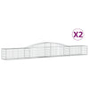 Arched Gabion Baskets 2 pcs 400x50x40/60 cm Galvanised Iron