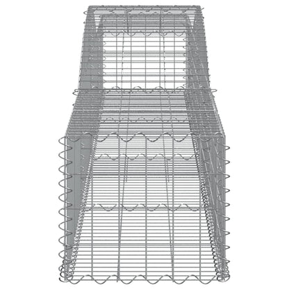 Arched Gabion Baskets 5 pcs 400x50x40/60 cm Galvanised Iron