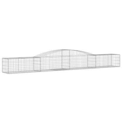 Arched Gabion Baskets 7 pcs 400x50x40/60 cm Galvanised Iron
