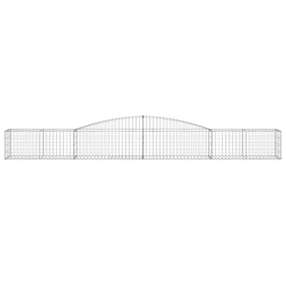 Arched Gabion Baskets 7 pcs 400x50x40/60 cm Galvanised Iron