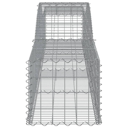 Arched Gabion Baskets 7 pcs 400x50x40/60 cm Galvanised Iron