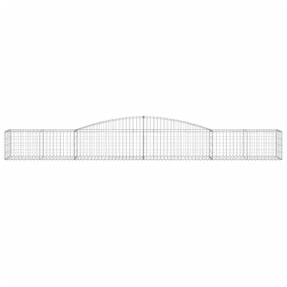 Arched Gabion Baskets 8 pcs 400x50x40/60 cm Galvanised Iron