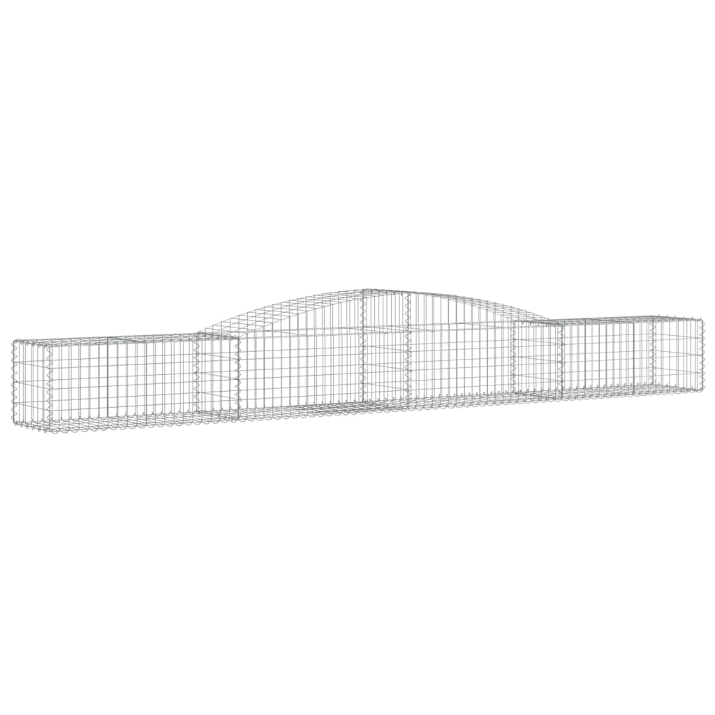Arched Gabion Baskets 9 pcs 400x50x40/60 cm Galvanised Iron