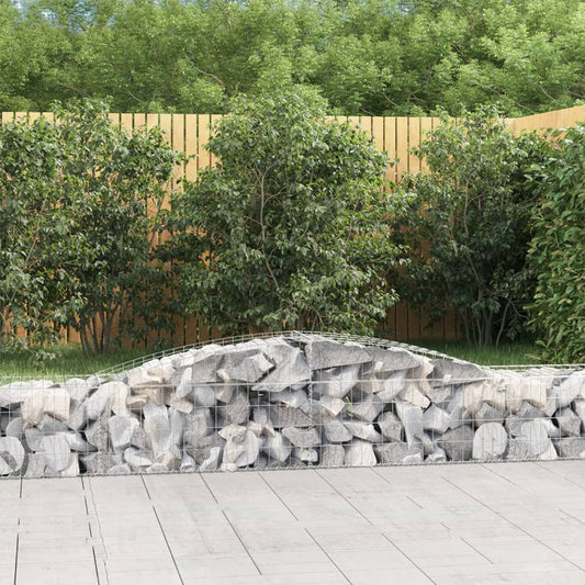Arched Gabion Baskets 25 pcs 400x50x40/60 cm Galvanised Iron
