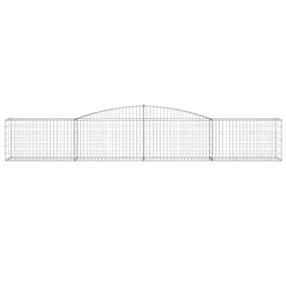 Arched Gabion Baskets 2 pcs 400x50x60/80 cm Galvanised Iron