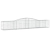 Arched Gabion Baskets 8 pcs 400x50x60/80 cm Galvanised Iron