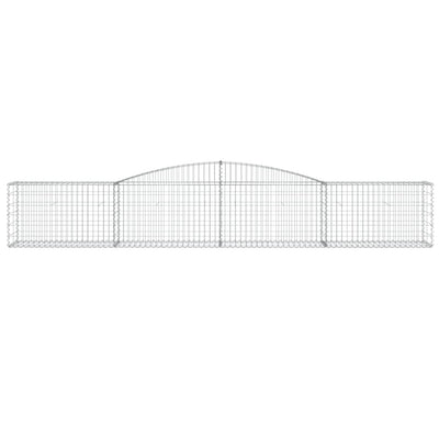 Arched Gabion Baskets 8 pcs 400x50x60/80 cm Galvanised Iron