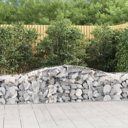 Arched Gabion Baskets 20 pcs 400x50x60/80 cm Galvanised Iron