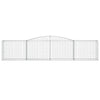 Arched Gabion Baskets 2 pcs 157.5"x19.7"x31.5"/39.4" Galvanized Iron