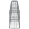 Arched Gabion Baskets 4 pcs 157.5"x19.7"x31.5"/39.4" Galvanized Iron