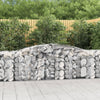 Arched Gabion Baskets 4 pcs 157.5"x19.7"x31.5"/39.4" Galvanized Iron