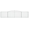 Arched Gabion Baskets 7 pcs 400x50x80/100 cm Galvanised Iron